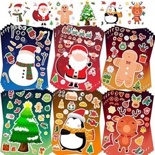 XMCHJY Christmas Stickers - 30 Pack Christmas Crafts for Kids, Stocking Stuff...