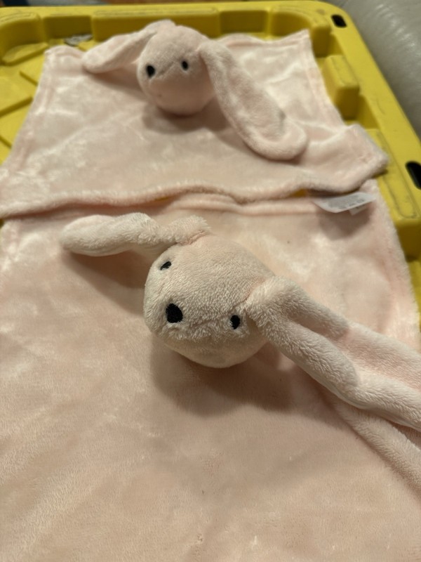 Lot Pink Bunny Rabbit Security Blanket Blankets