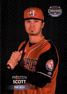 Preston Scott 2017 Choice Hickory Crawdads #22 RC Card