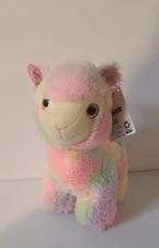 Pastel Rainbow 9" Llama Momma Alpaca Stuffed Plush Stuffed Animal Toy