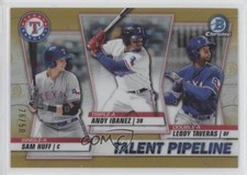 2020 Bowman Gold Refractor 26/50 Sam Huff Leody Taveras Andy Ibanez #TP-TEX 4k8