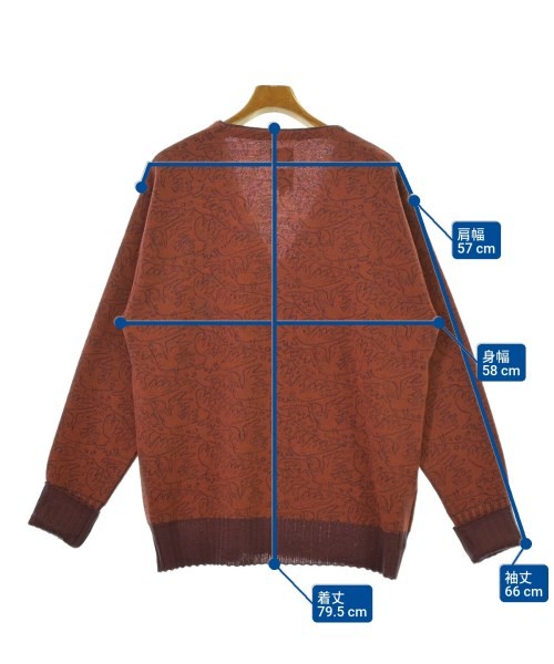 Sasquatchfabrix. Cardigans Orange(Patterned) M 22… - image 6