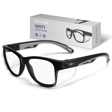 Safety Glasses with Side Shields Anti-Fog Clear Lens ANSI z87.1 Polycarbonate...