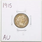 1915 10C Barber Liberty Head Silver Dime in AU Condition #6213