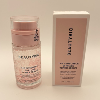 BeautyBio The ZenBubble Bi-Phase Toner Serum 1.7 fl oz Cica Moringa Oil Control