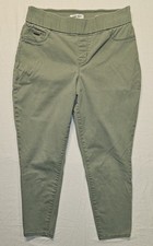 Nine West Jeans Womens Size 8 Green Heidi Pull-On Crop Pants
