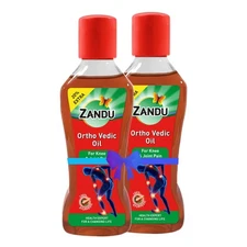 2 x Zandu Ortho Vedic Oil 120ml – Knee Pain, Joint Pain & Arthritis Care