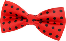 Classic Polka Dots Woven Microfiber Pre-tied Bow Tie 5" 