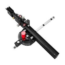 Table Saw Miter Gauge with Micro Adjustable Flip Stop and Extendable Fence an...