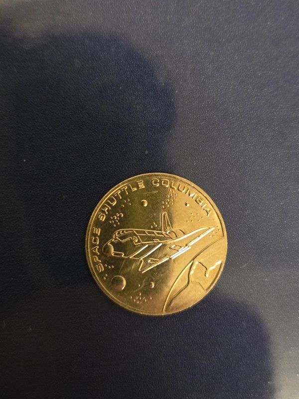 Official First Day Of Issue Space Shuttle .61 Grams Of 12K Gold, Serial #004418
