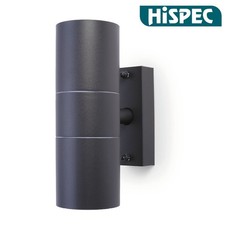 Image of HiSpec Coral Up Down Exterior Wall Light - Mains Powered - Anthracite Grey IP44