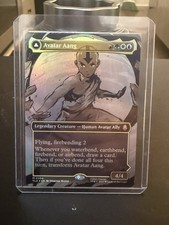FOIL Avatar Aang  Aang, Master of Elements 308 (Borderless ) Avatar MTG Mythic 