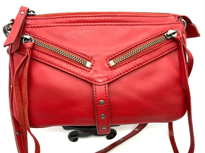Botkier Trigger Women's Red Leather Mini Crossbody Handbag