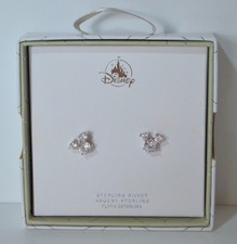 Disney Parks Mickey Mouse Sterling Silver Stud Earrings NEW