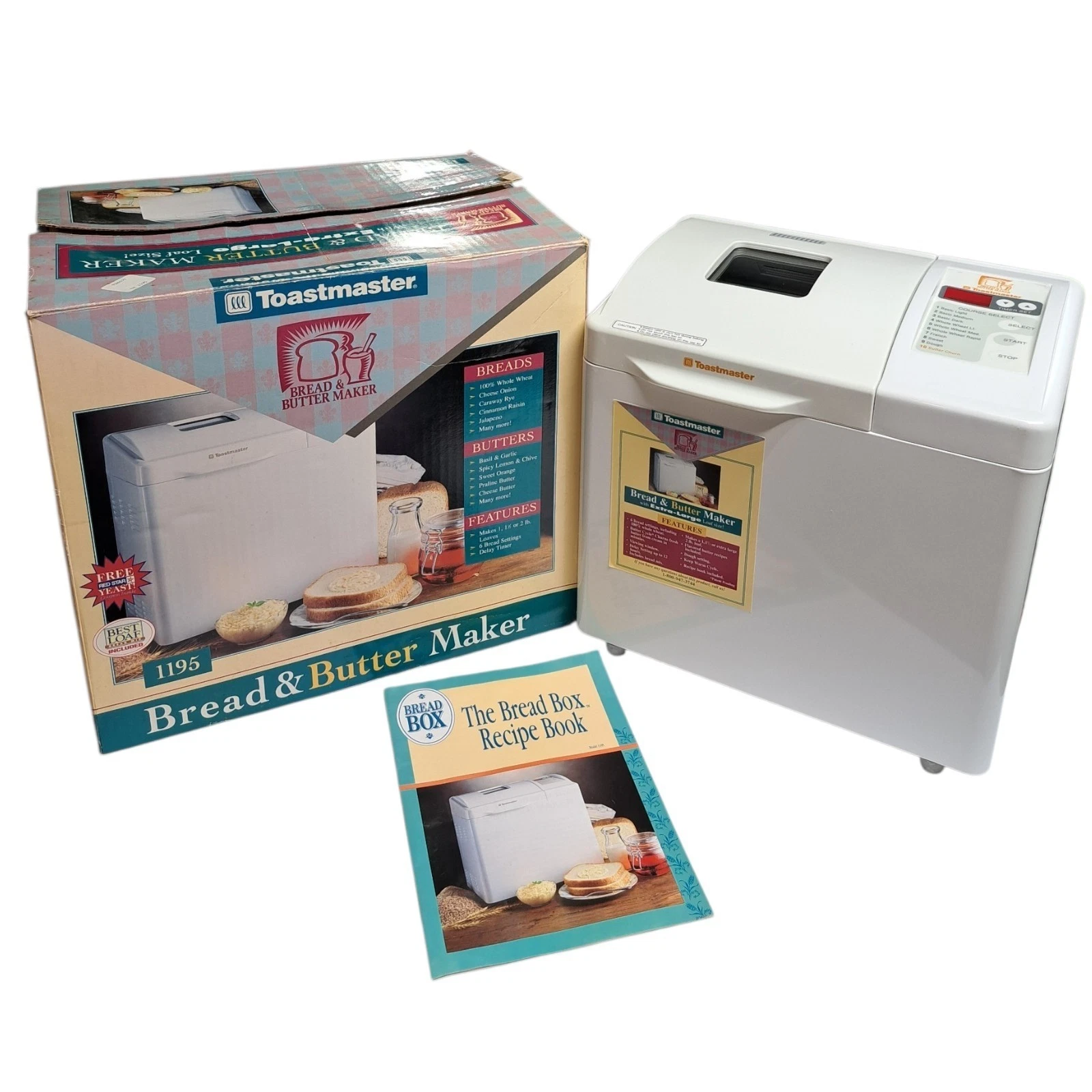 Vintage Toastmaster Bread Maker Model 1195 White 10 Program Bread Machine WORKS
Opens in a new windo