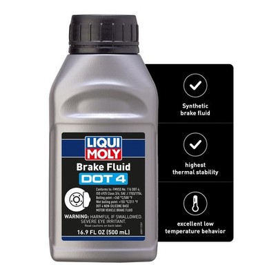 Liqui Moly Brake Fluid DOT 4 | 500 ML | SKU: 20154 0.5L, Silver 