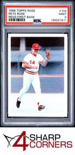 1986 TOPPS PETE ROSE SET #104 REDS FIRST BASE PSA 9