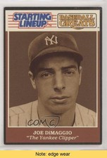 1989 Starting Lineup Cards Baseball Greats Joe DiMaggio HOF READ 0q3