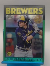 2021 Topps Chrome -1986 Topps Christian Yelich #86BC-7 Green Refractor/99 Mint