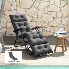 Image of Sun Lounger Cushion Only, Garden Lounge Chair Cushion, 190x56x10cm