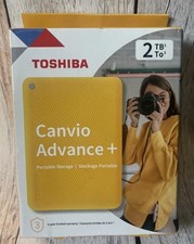 2TB Hard Drive Portable External  Toshiba Canvio Advance Plus Yellow Storage