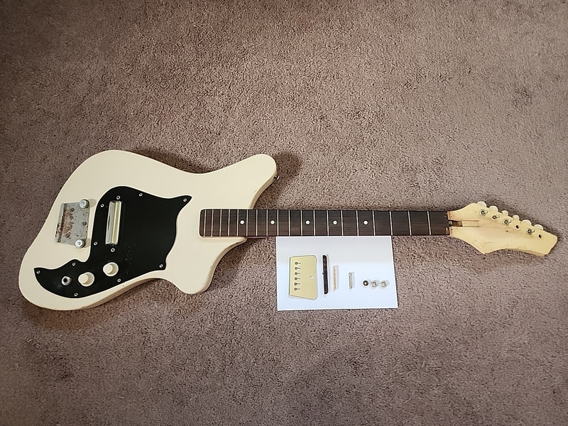 Vintage 1960’s Alamo Fiesta Electric Guitar For Parts Or Rebuild Free Shipping
