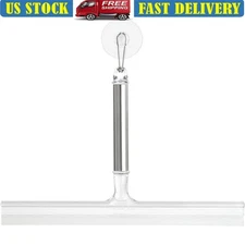 Versatile Shower Squeegee Glass Tiles Mirrors Windows Stainless Steel Handle New