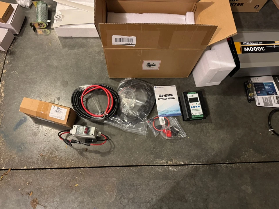 NUEVO ECO-WORTHY Sistema de Energía Híbrido Solar + Eólica Fuera de la Red - 600W Solar + 400W Win Foto 2 de 4