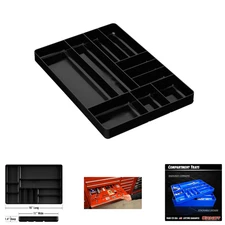 10 Compartment Drawer Organizer 2-Pack Durable Stackable For Automotive Tools