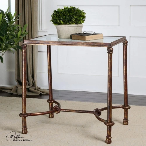 Stylish Bronze Warring Iron End Table by  for Modern Living Spaces - Picture 4 of 5