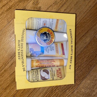 NEW Burt s Bees Essentials Gift Set - Hand Salve, Lotion, Foot Cream, Etc.