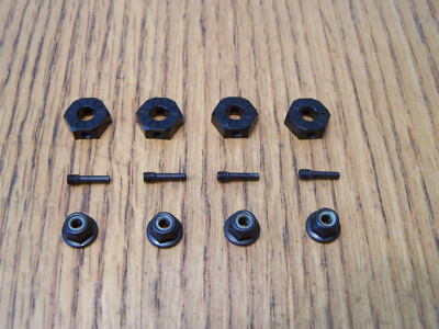Axial SCX10 III Jeep JLU Wrangler Aluminum 12mm Wheel Hexes Nuts & Pins Hex Hub