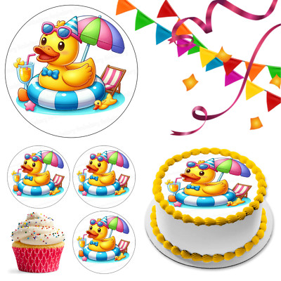 Ente Entlein Tortenaufleger Party Deko essbar Geburtstag Geschenk Feier Cupcake