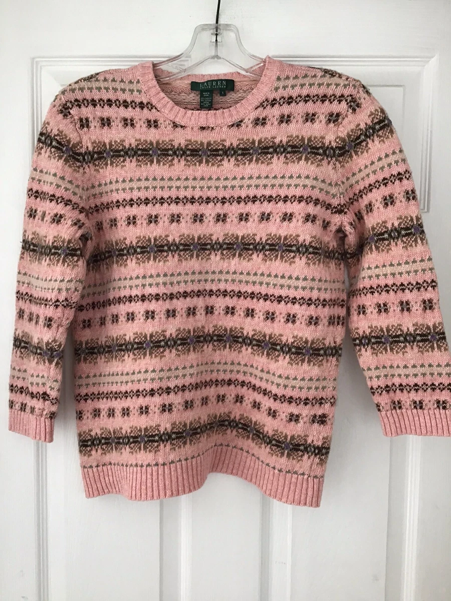 Pink fair deals isle sweater
