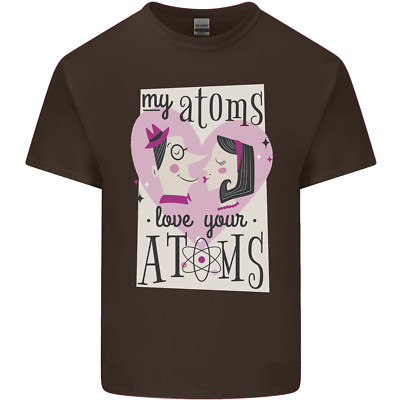 My Atoms Love Your Atoms Valentinstag Herren Baumwolle T-Shirt Tee Oberteil