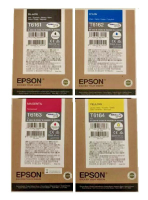 4 x Original Ink Epson B300 B-310N B500dn B510dn / T6161 T6162 T6163 T6164 Set