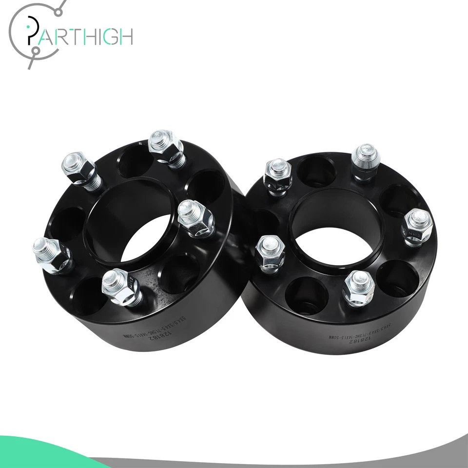 Espaciadores de rueda centrados en el cubo para Dodge Charger Challenger 5x4,5 (2) 2" de grosor 14x1,5 Foto 2 de 4