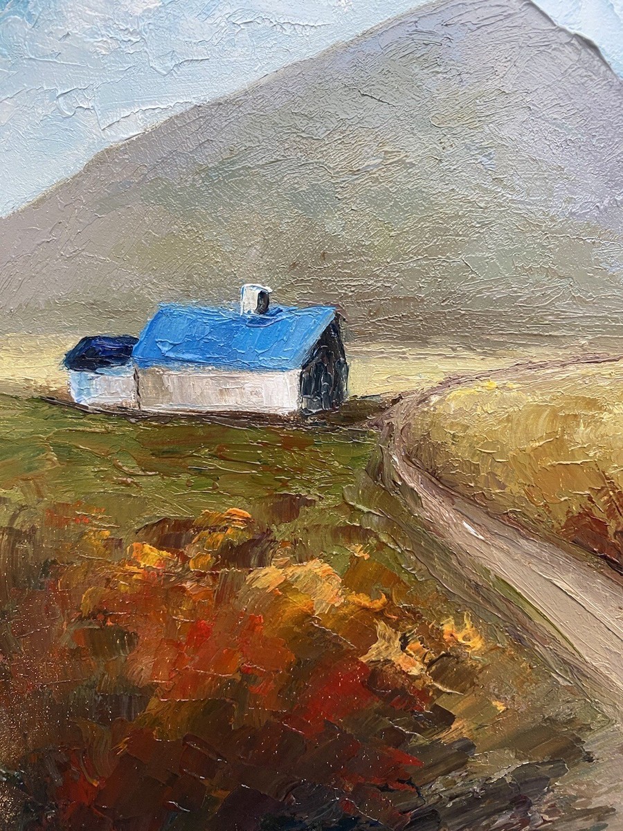 Original Oil Painting Irish Farm Art Ireland Painting Irish