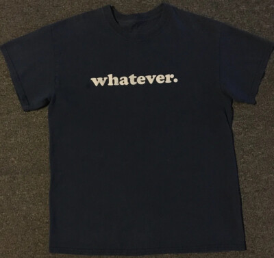 Vtg Whatever Faded Distress Shirt S M Grunge Sarcasm Funny Saying Skate Y2K 90s