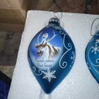 2 Disney Frozen Heirloom Glass Ornament Collection/COA Bradford Exchange — photo 3