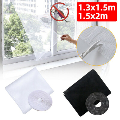 Window Screen Net Mesh Fly Insect White Black Bug Mosquito Moth Door Netting (