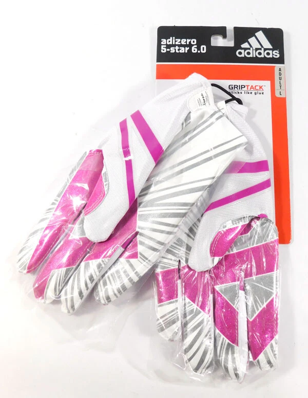 Pink adidas football gloves deals