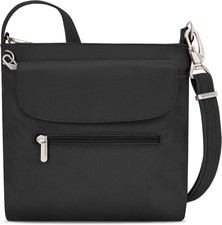 Travelon Anti-theft Classic Mini Shoulder Bag, Black, One Size, 8.5 X 8.5 X 2