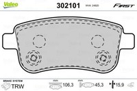 Valeo 302101 Bremsbelagsatz, Scheibenbremse FüR Renault