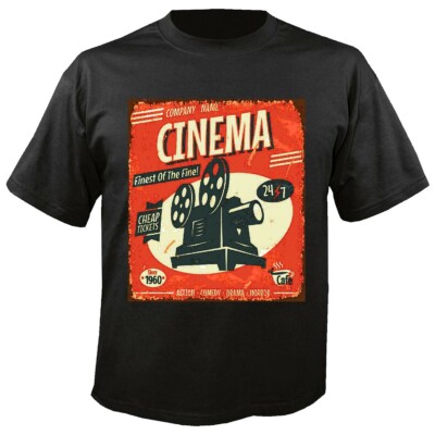 T-Shirt CINEMA KINO FILMVORFÜHRUNG KAFFEE KINOFILM LEINWAND LIFESTYLE FASHION
