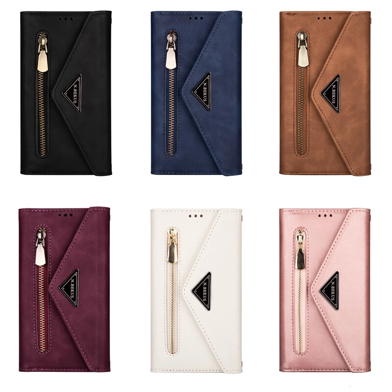 Zip Wallet Case Card Lanyard Flip Cover for Samsung S23+ S22+ S21 S20+ FE Ultra - Image 3 of 4