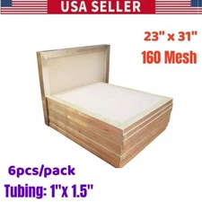 6Pcs Aluminum Silk Screen Frame 23in x 31in with 160 Mesh Count  Local Pickup