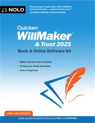 Quicken Willmaker & Trust 2025: Book & Online Software Kit (Paperback or Softbac