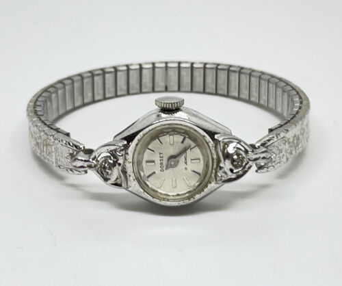 Vintage Ladies Diamond Chip Dorset 17j Wristwatch Running