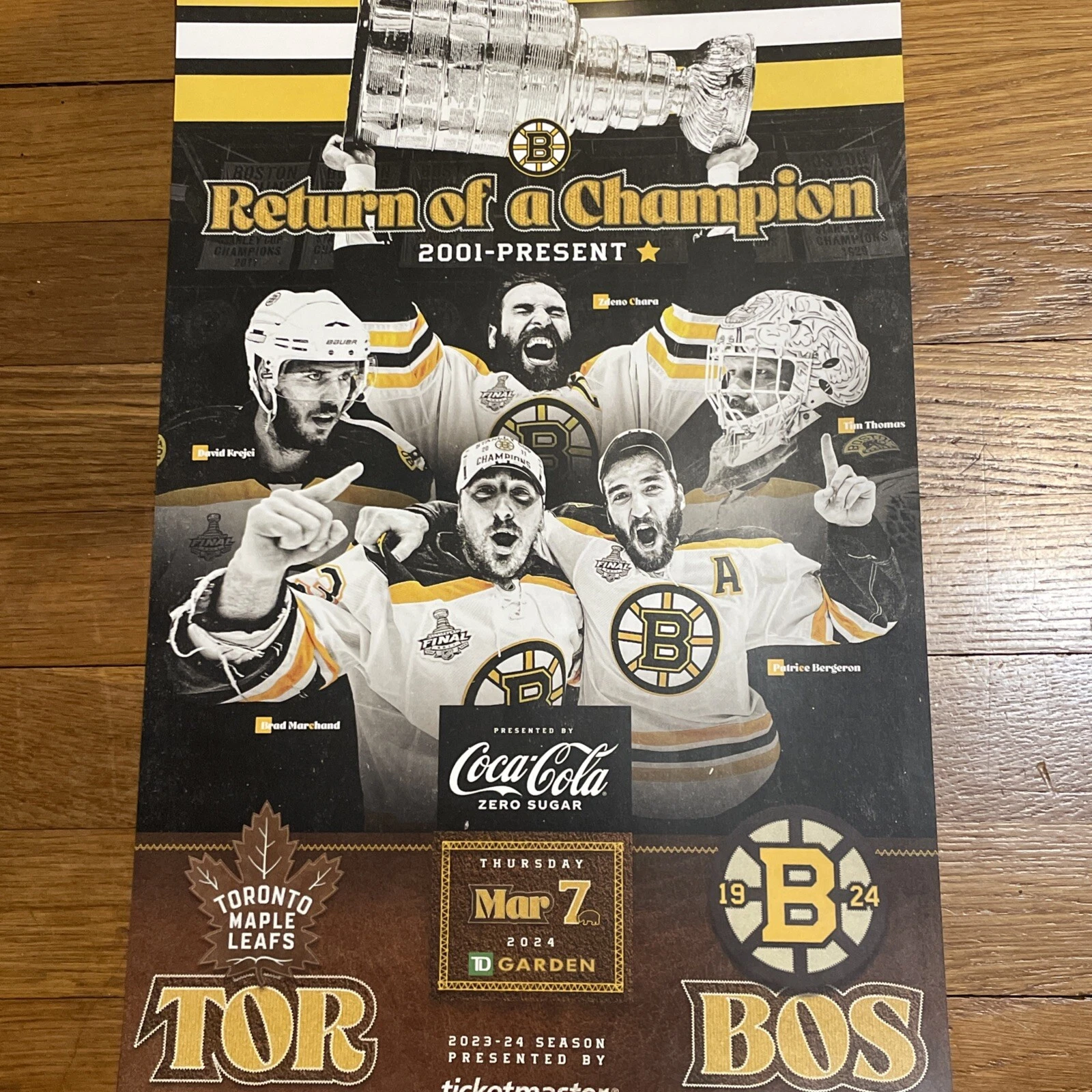 Boston Bruins Game Day Poster Era Night Toronto